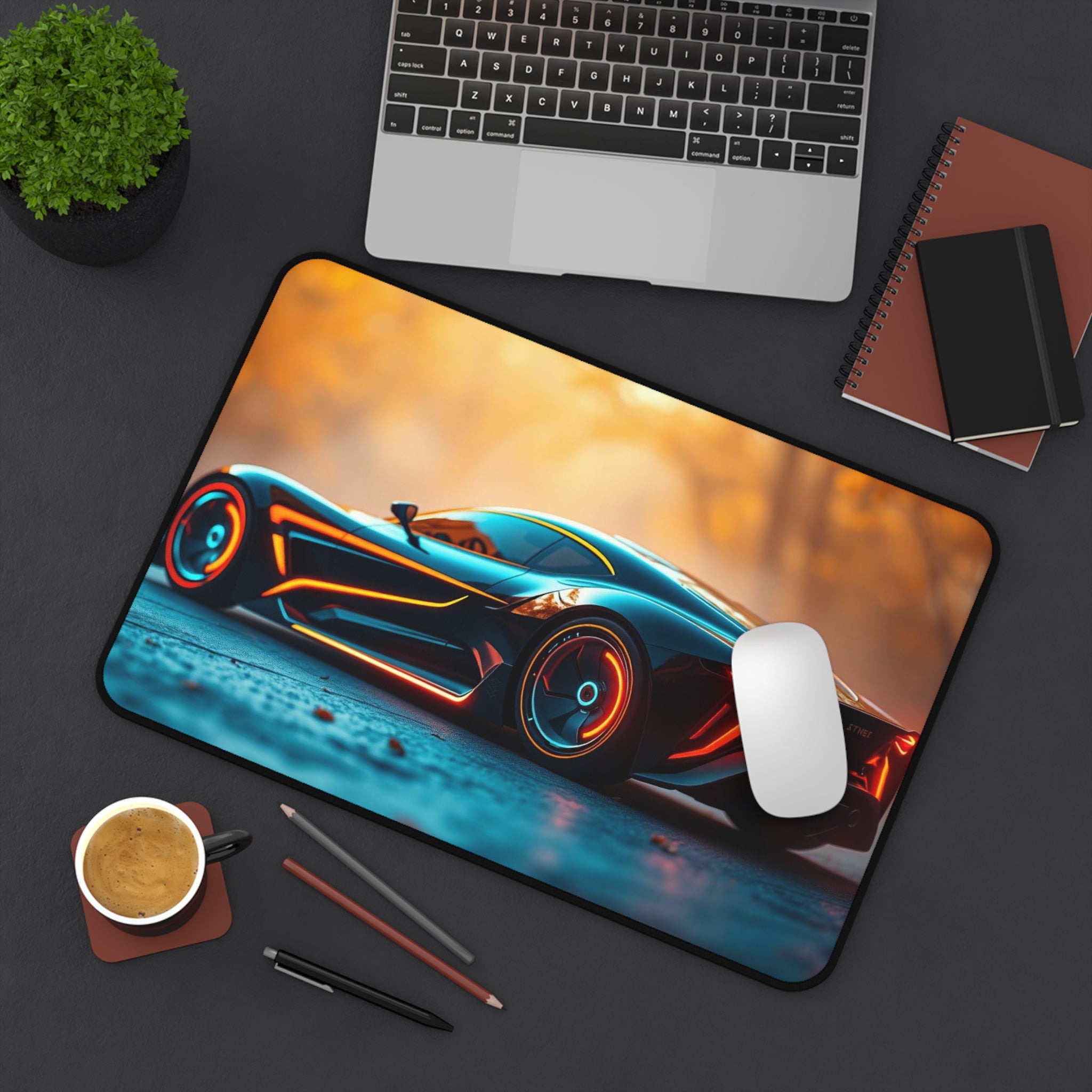 Sports Car Desk Mat & Mouse Pad