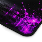 Rebel74 Gaming Desk Mat — Neon Lightning Emblem with Color Splash