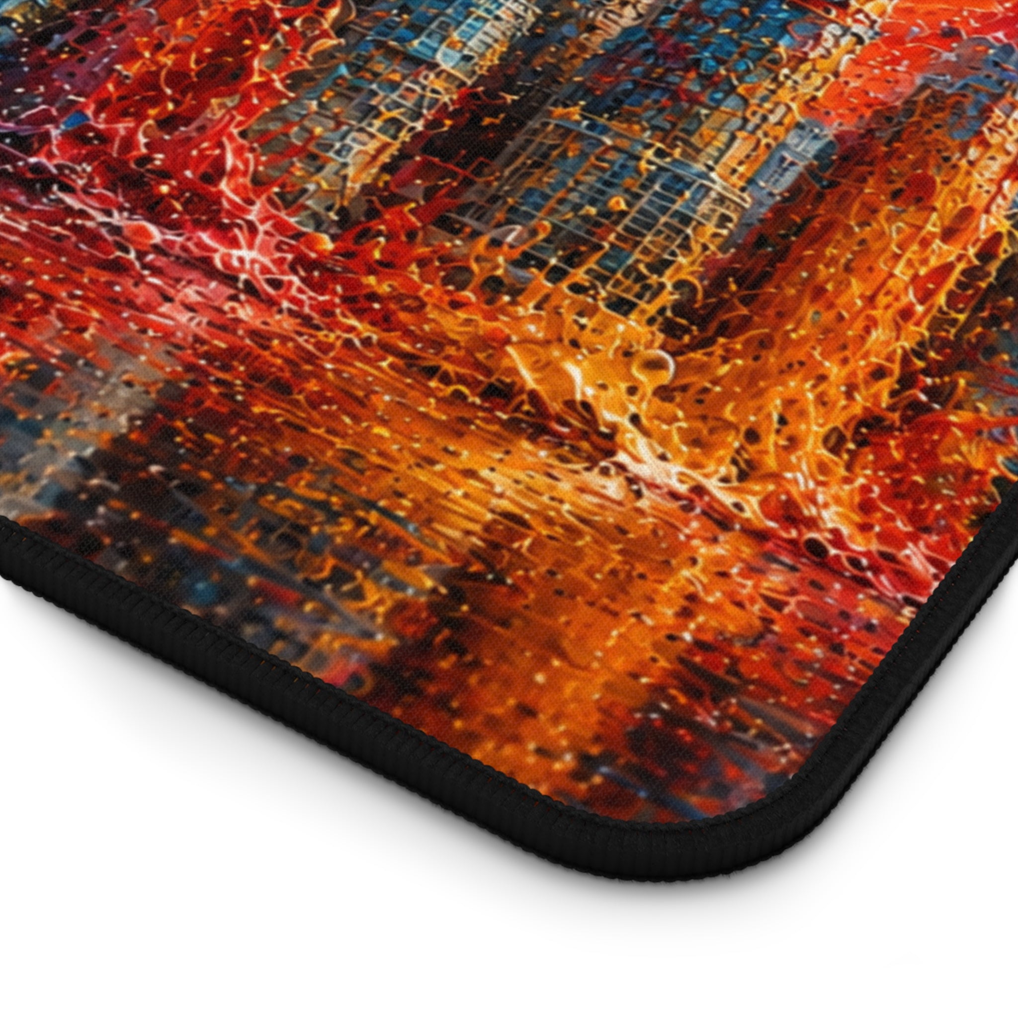 Toronto Skyline Desk Mat — Colorful Abstract CN Tower Office Mouse Pad