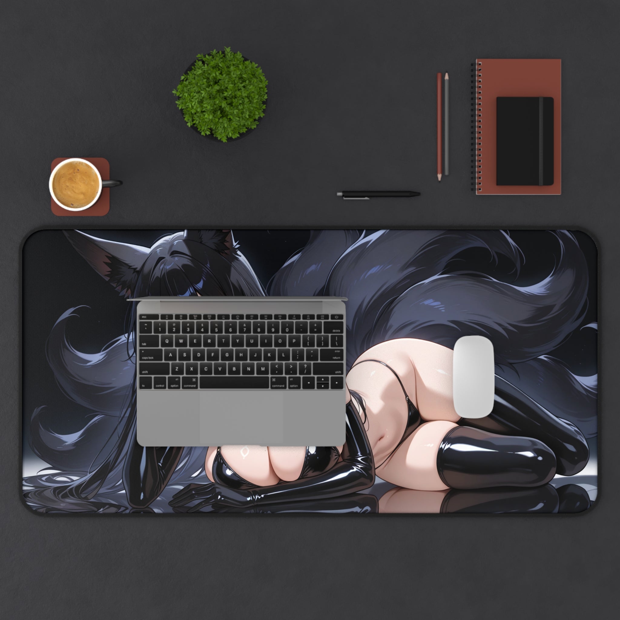Kitsune Desk Mat, Mouse Pad with Vibrant Print for Gaming, Work & Creative Setups