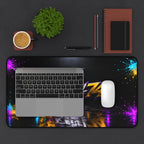 Rebel74 Neon Gaming Desk Mat & Mouse Pad