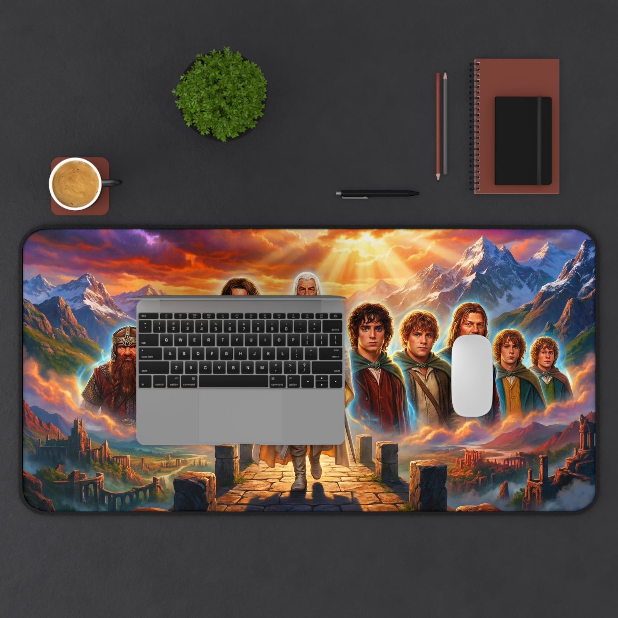 The Lord of the Rings Desk Mat, Gaming Mouse Pad with Vibrant Colors