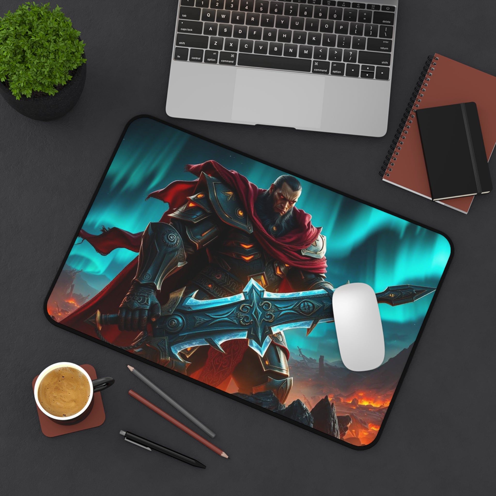 Warrior Desk Mat, Unique Gaming Mouse Pad