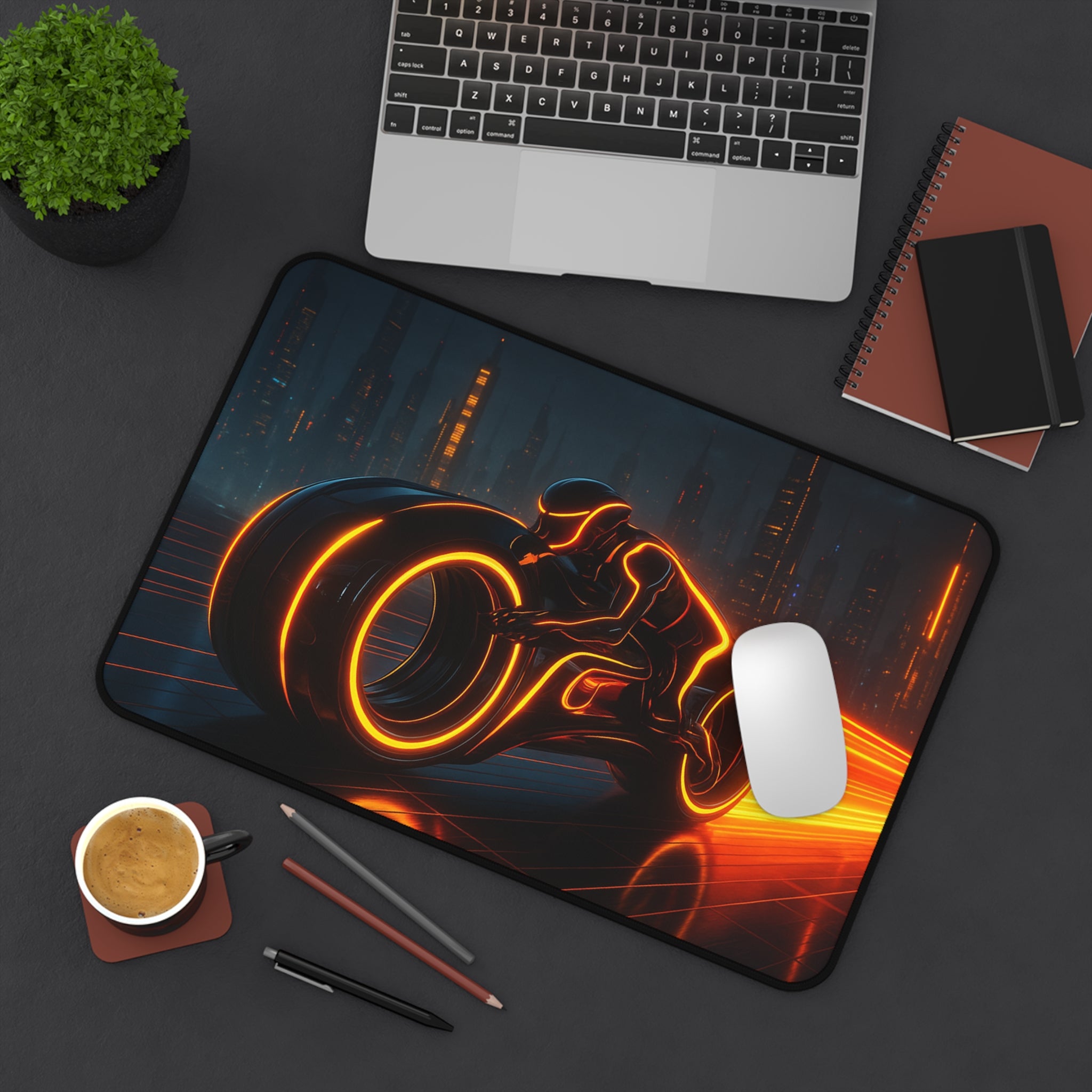Tron Gaming Desk Mat - Tron Gaming Mouse Pad - Tron Legacy Style
