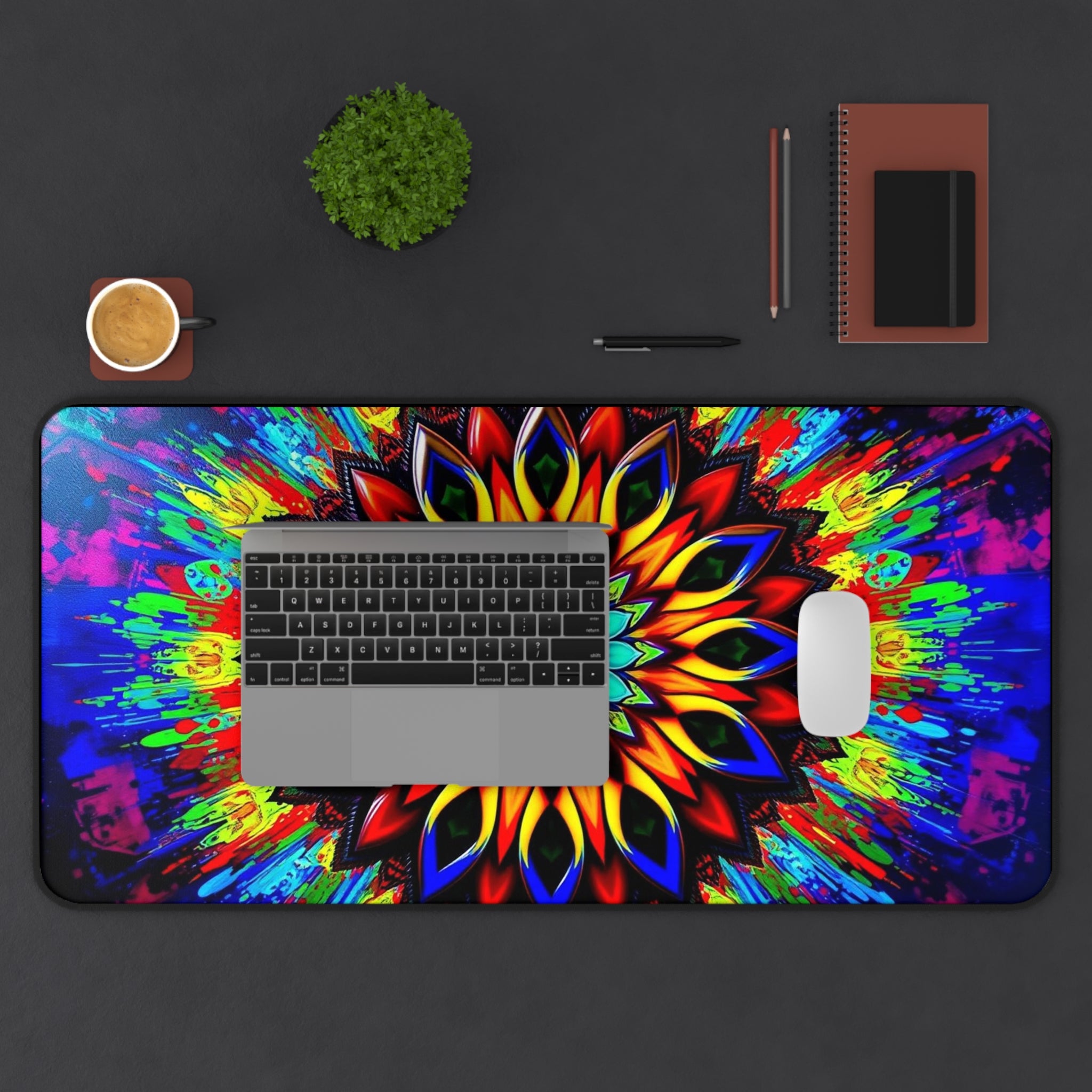 Cute Mandala Desk Mat, Premium Mouse Pad with Vibrant Colors