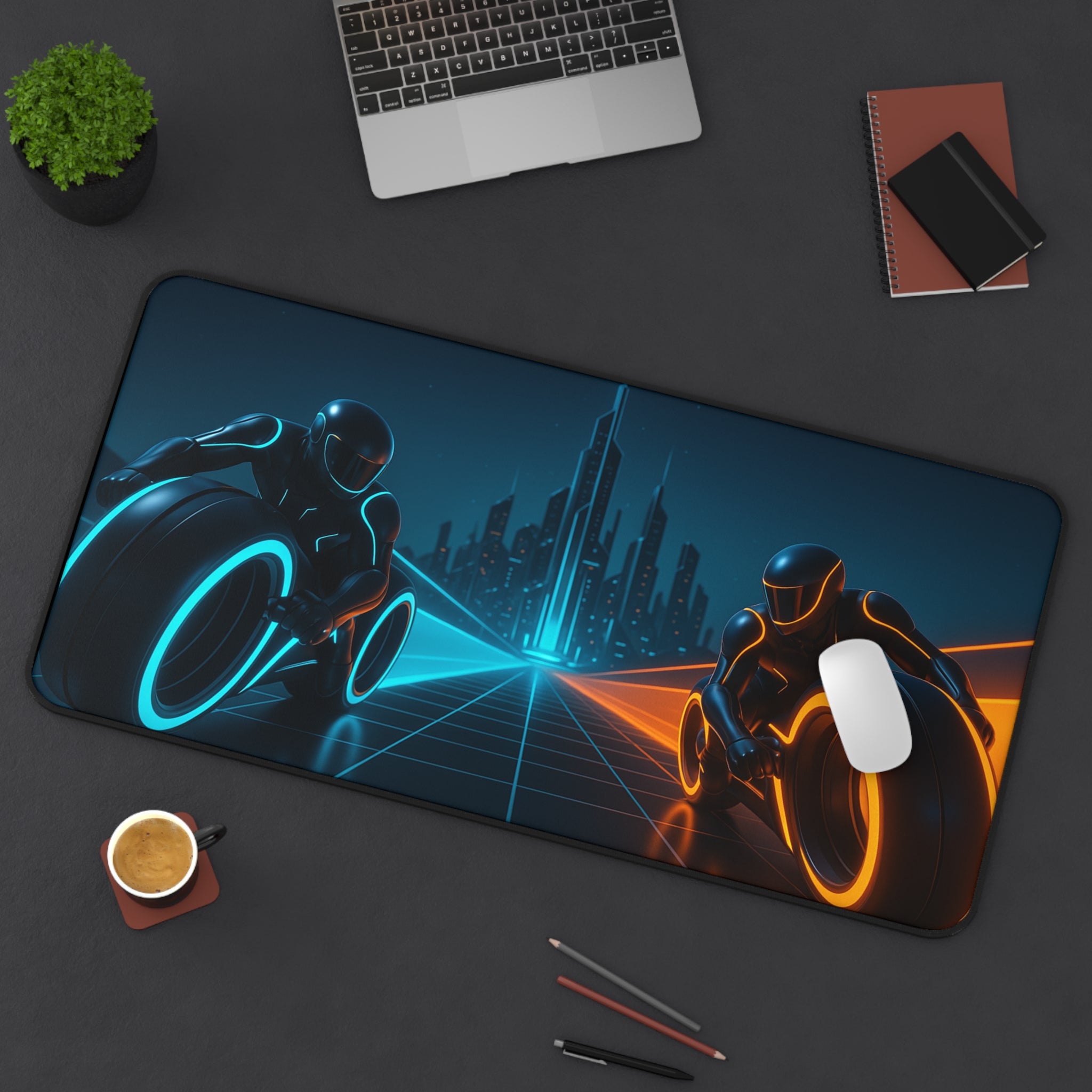 Tron Gaming Desk Mat - Tron Mouse Pad - Tron Legacy Style