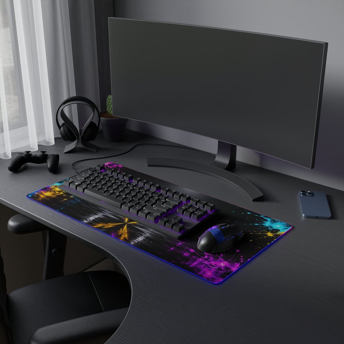 Rebel74 RGB LED Gaming Mouse Pad
