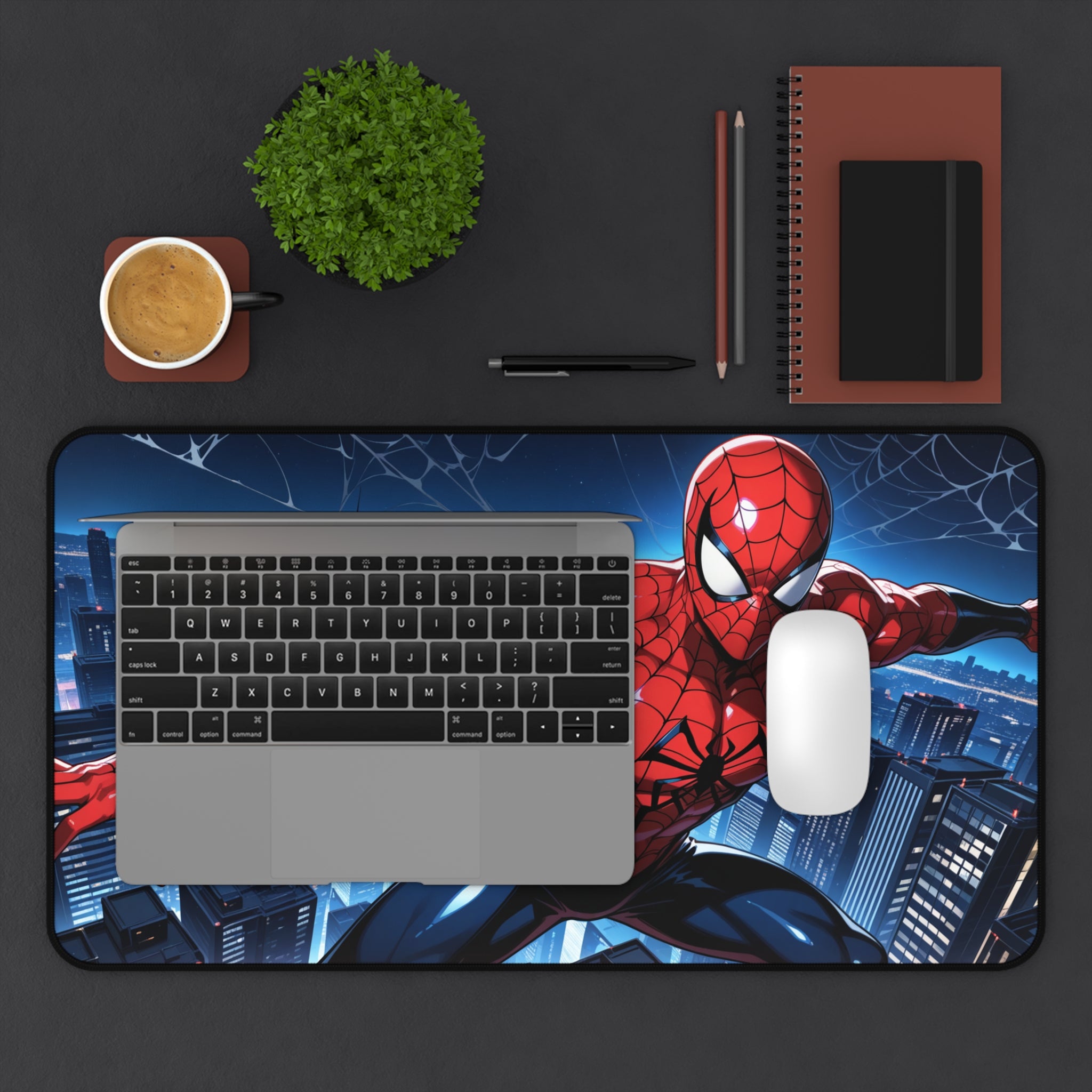 Spiderman Desk Mat, Spiderman Mouse Pad, Superhero Playmat with Vibrant Print