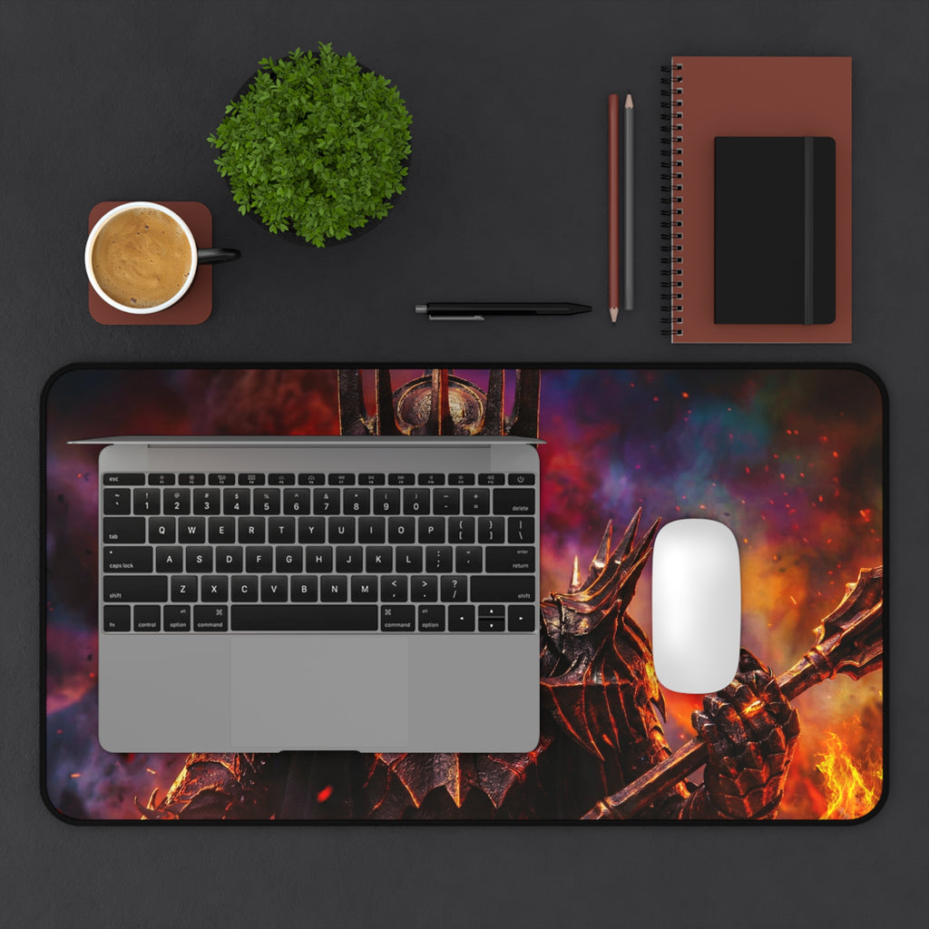 Sauron Desk Mat, Premium LOTR Mouse Pad with Non-Slip Base, Vibrant Colors & Durable Hemmed Edges