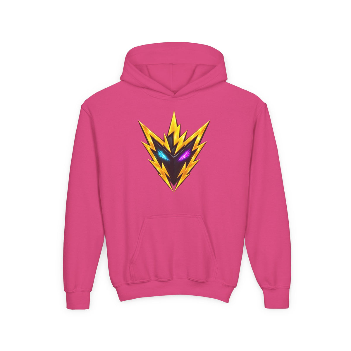 Rebel74 Youth Hoodie – Neon Energy Emblem