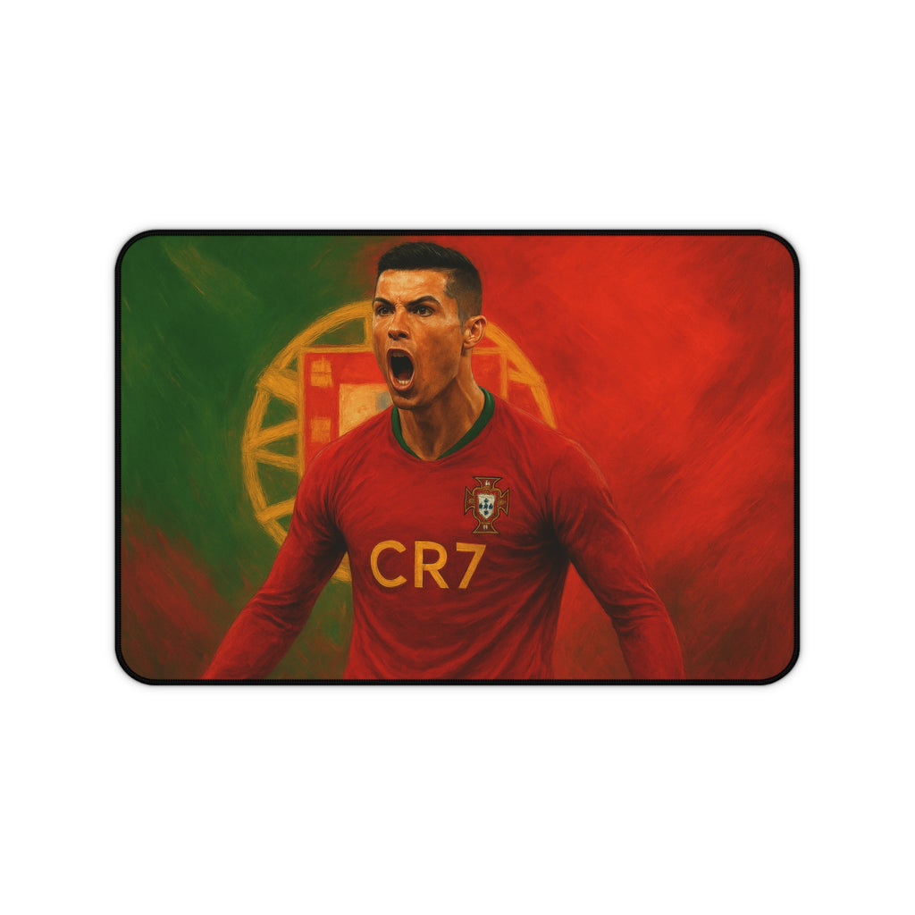 Cristiano Ronaldo Desk Mat, Vibrant, Durable, Non-Slip Surface for Work & Gaming
