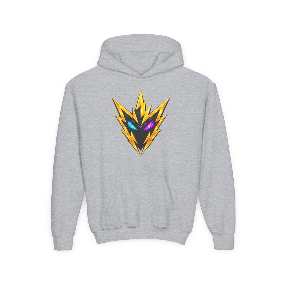 Rebel74 Youth Hoodie – Neon Energy Emblem