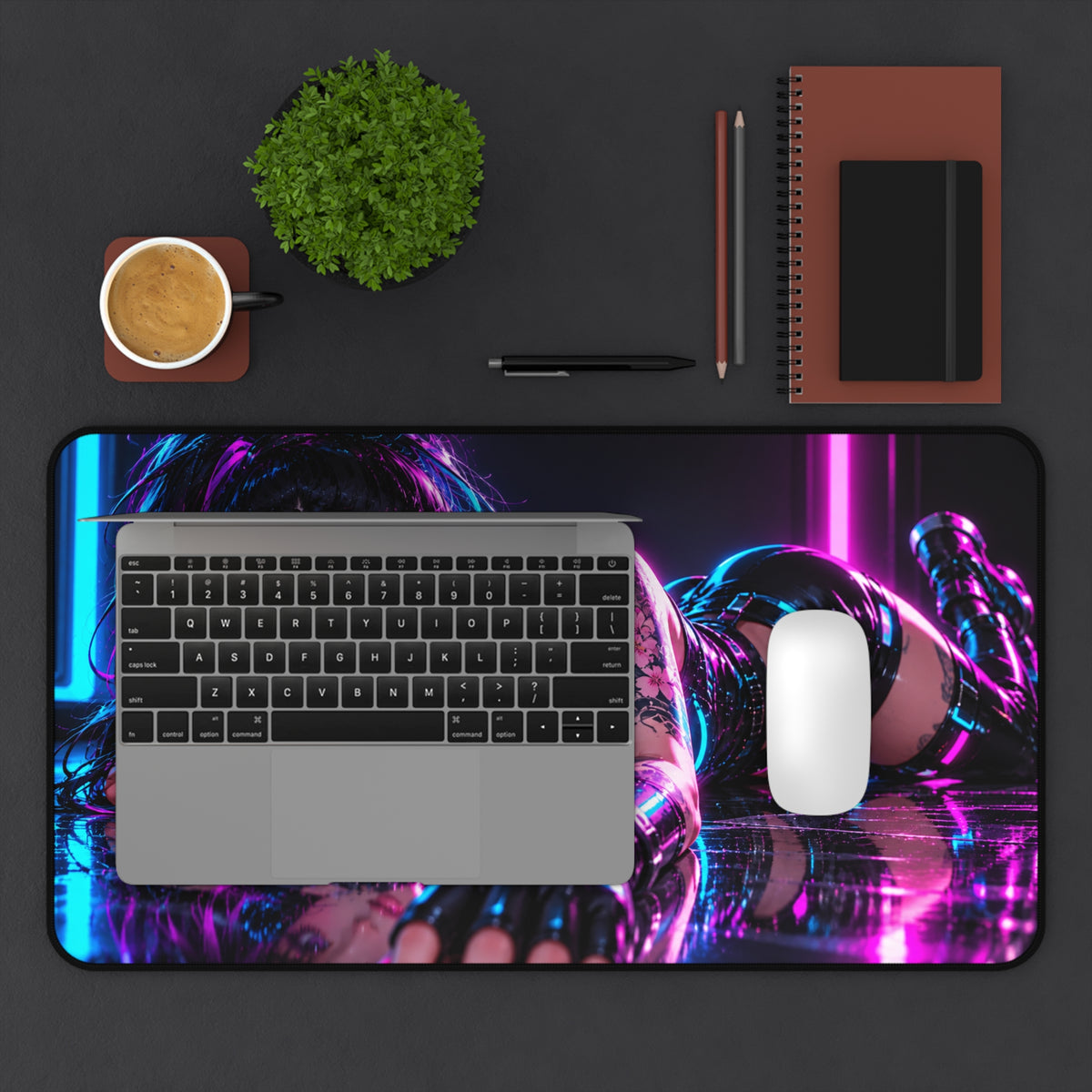 Premium Anime Waifu Desk Mat with Non-Slip Base
