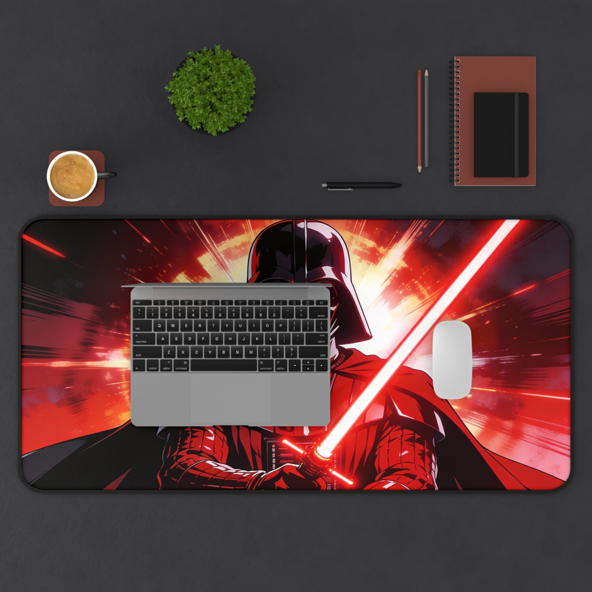 Darth Vader Desk Mat, Star Wars Gaming Mouse Pad with Non-Slip Base