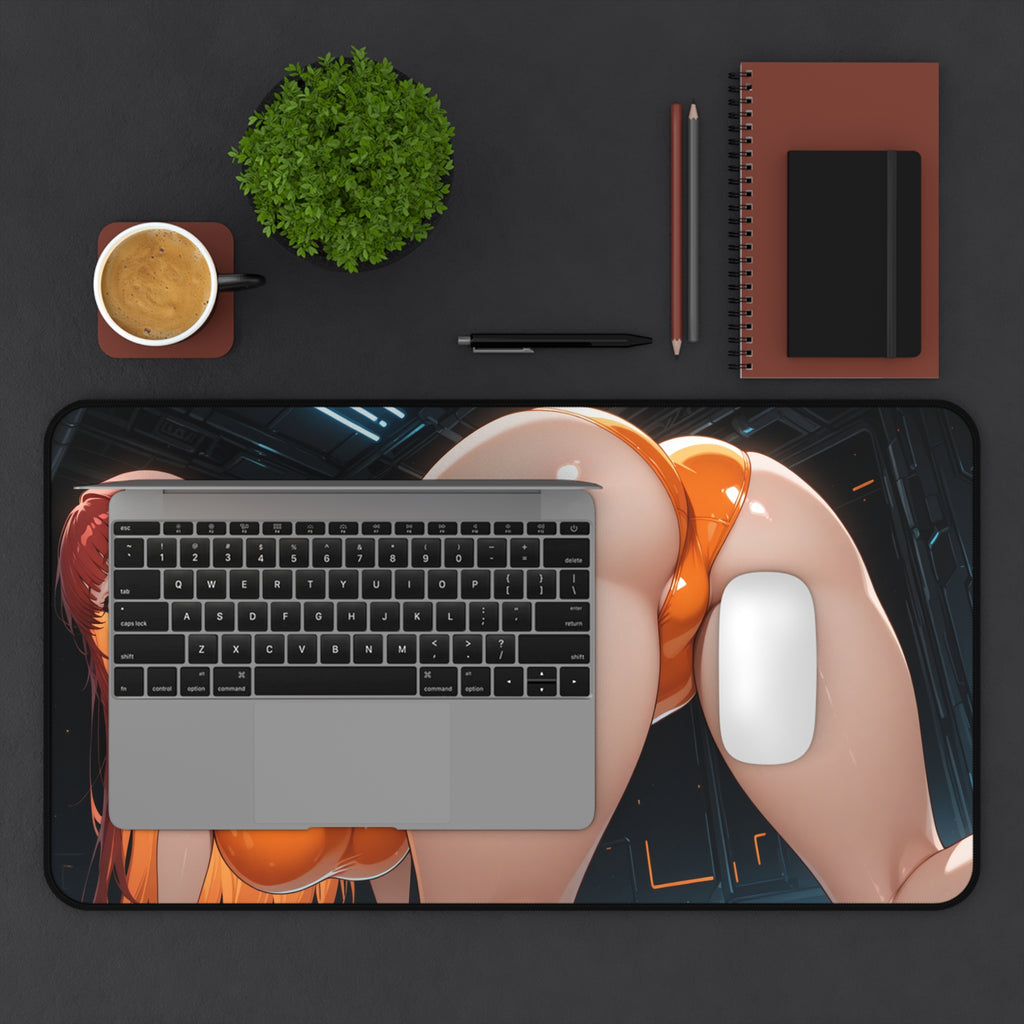Anime Waifu Desk Mat, Anime Girl Mouse Pad, Desk Pad Gift for Gamers & Otaku