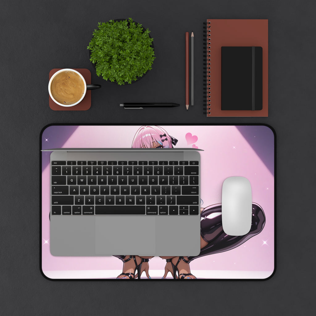 Anime Waifu Desk Mat Gaming Mouse Pad, Non-Slip Neoprene Desk Pad Gift for Gamers & Otaku