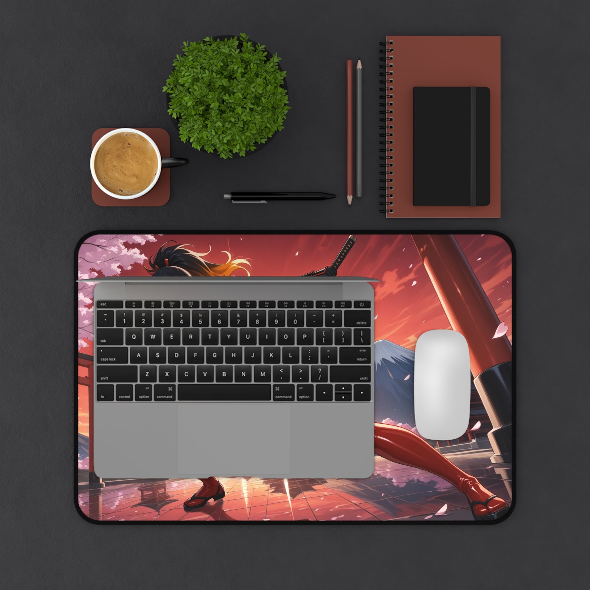 Anime Ninja Warrior Desk Mat, Anime Gaming Mouse Pad for Gamers & Otaku