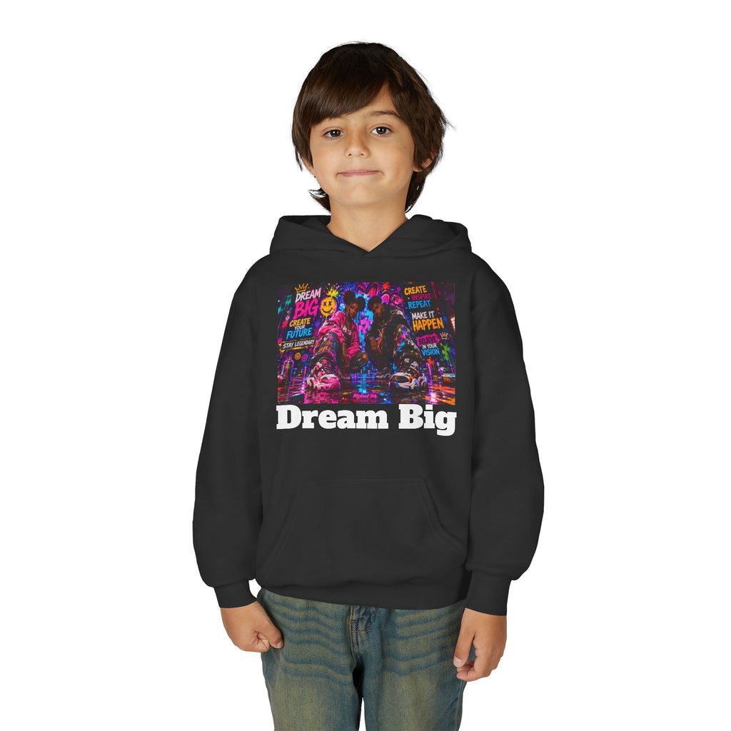 Dream Big Youth Hoodie — Colorful Inspirational Graphic Sweatshirt