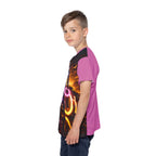 Tron Anime Kids Jersey, Futuristic Gamer Shirt with Tron-Inspired Cyber Graphic
