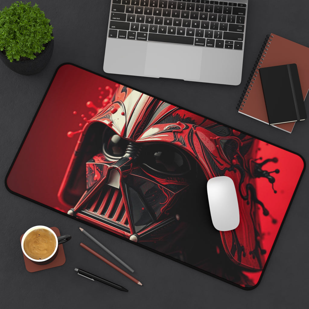 Red Darth Vader Helmet Mouse Pad — Dark Sith Gaming Desk Mat