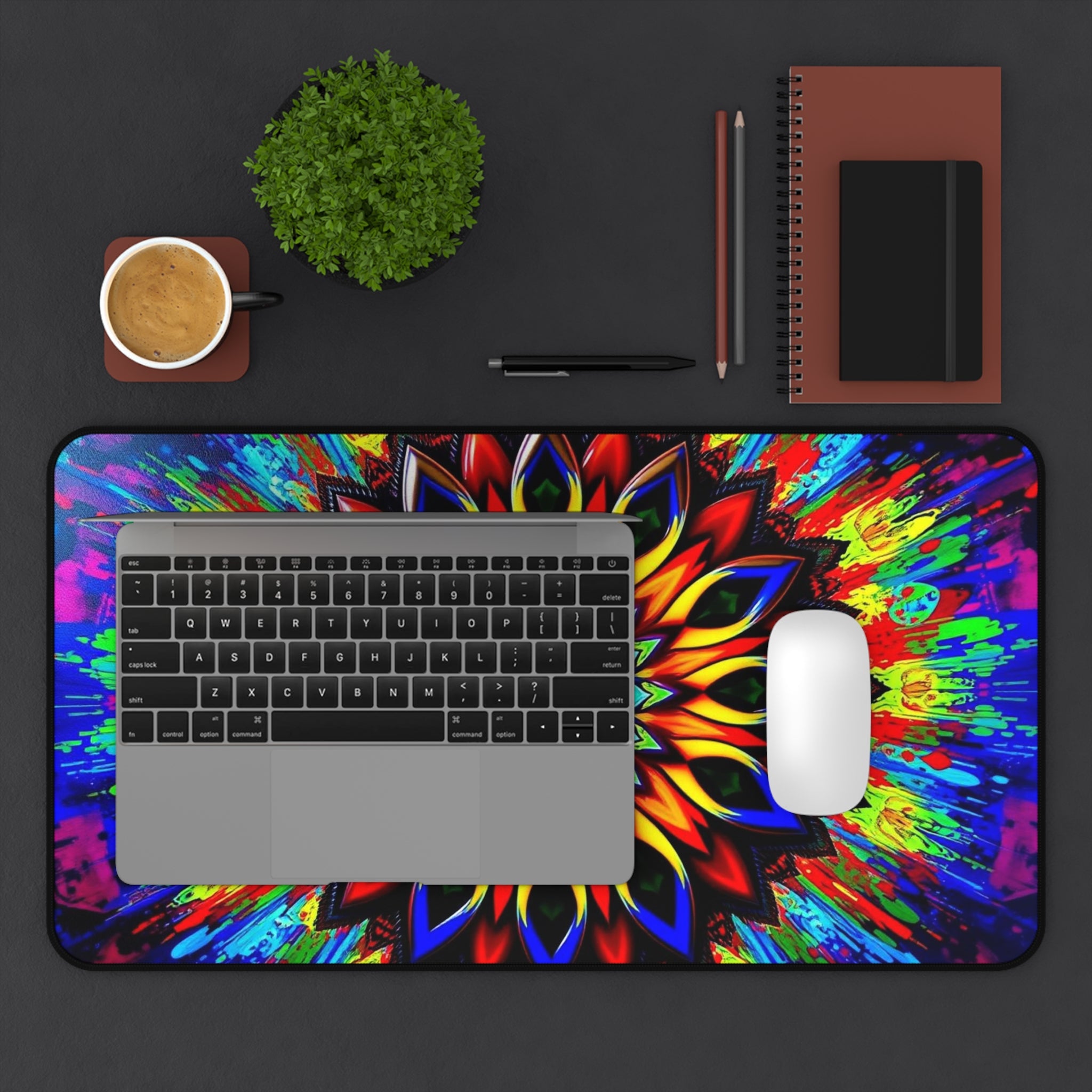 Cute Mandala Desk Mat, Premium Mouse Pad with Vibrant Colors