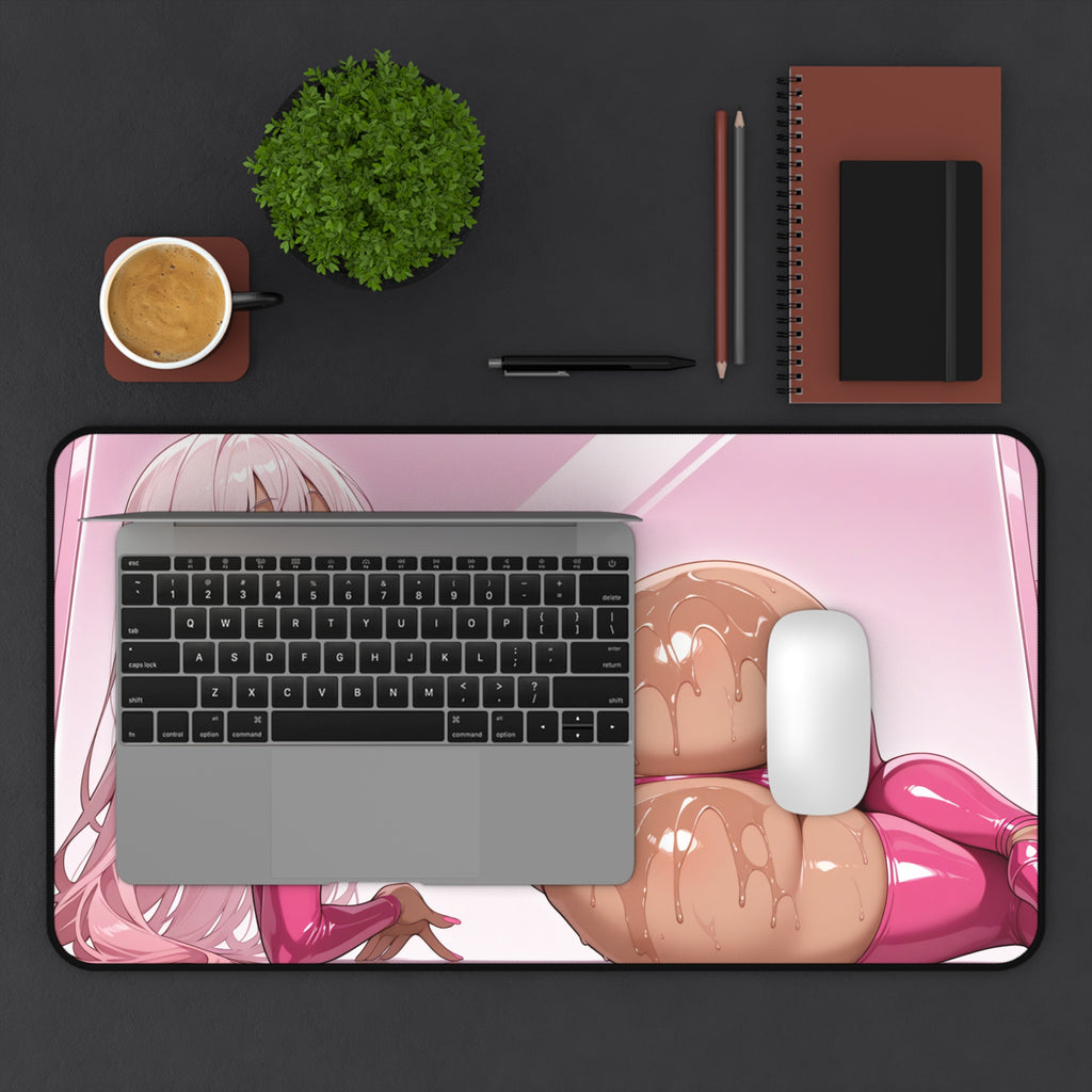 Anime Waifu Desk Mat, Gaming Mouse Pad with Non-Slip Base, Vibrant Print & Durable Neoprene Surface
