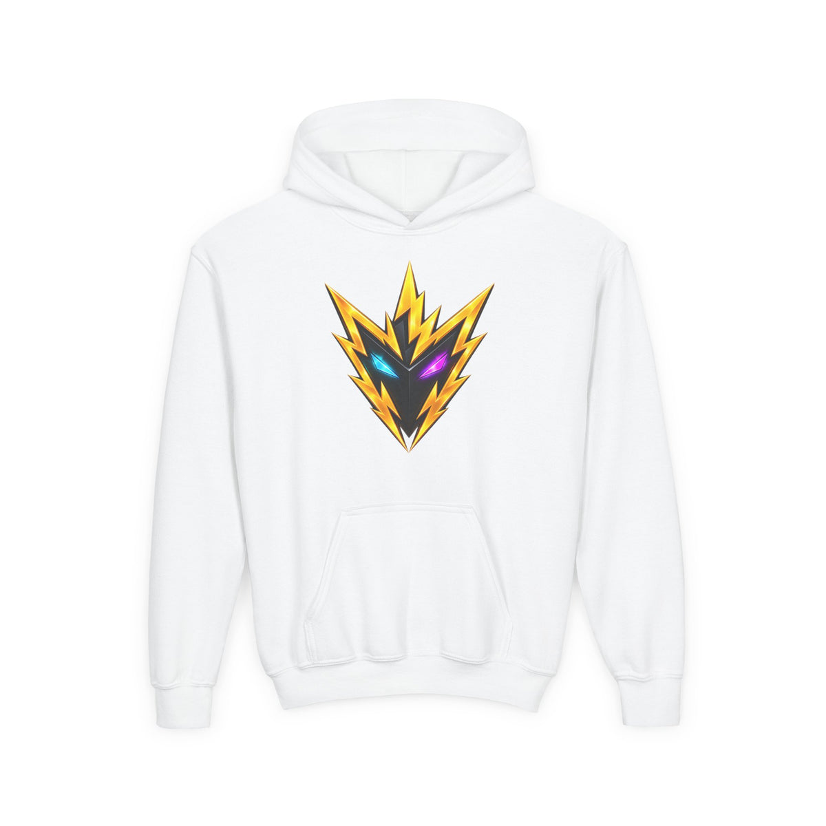 Rebel74 Youth Hoodie – Neon Energy Emblem