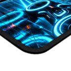 Neon City Sentinel Sci-Fi Gaming Mouse Pad