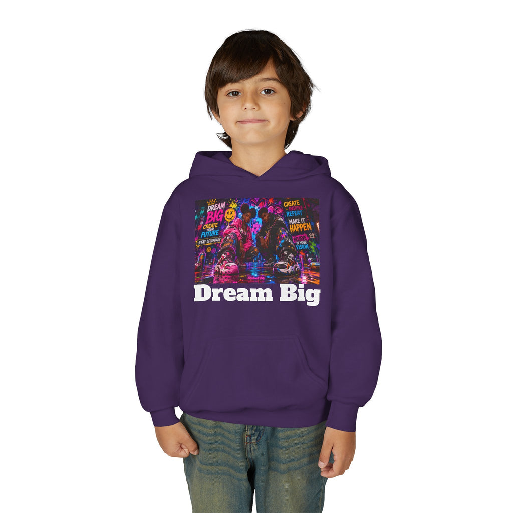 Dream Big Youth Hoodie — Colorful Inspirational Graphic Sweatshirt