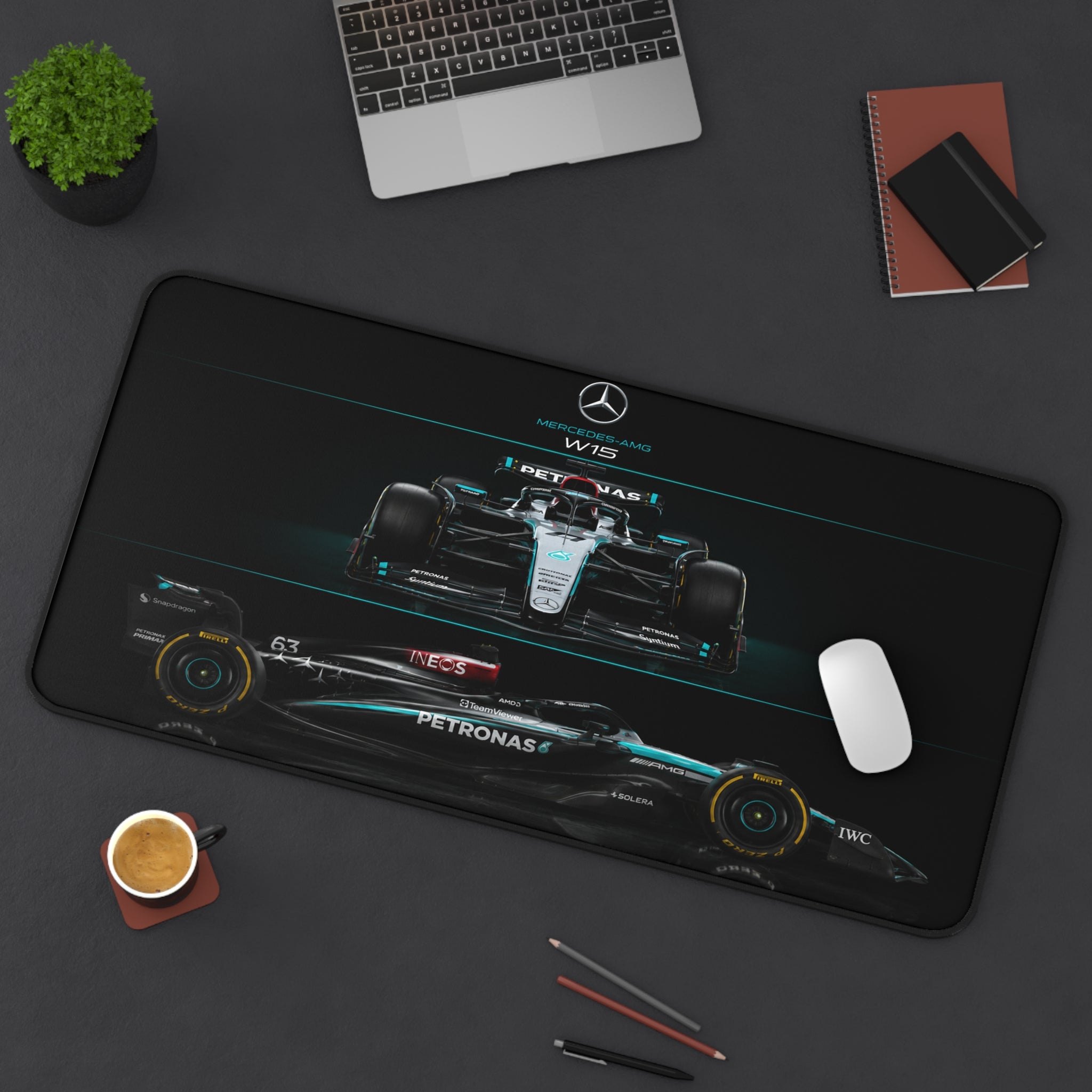 Mercedes-AMG W15 Racing Desk Mat – Formula 1 Car Mouse Pad