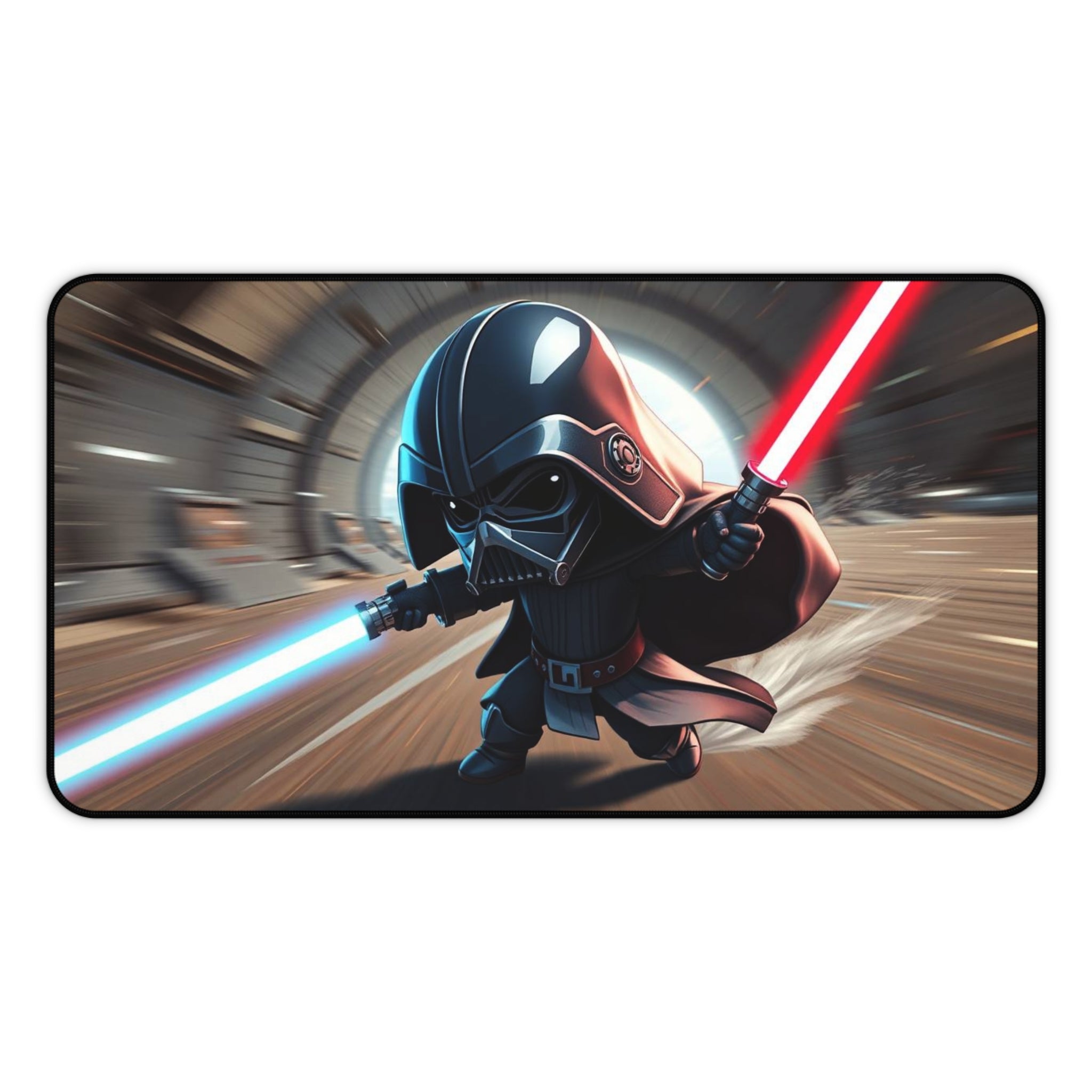 Chibi Gaming Darth Vader Desk Mat, Star Wars Mouse Pad with Non-Slip Base