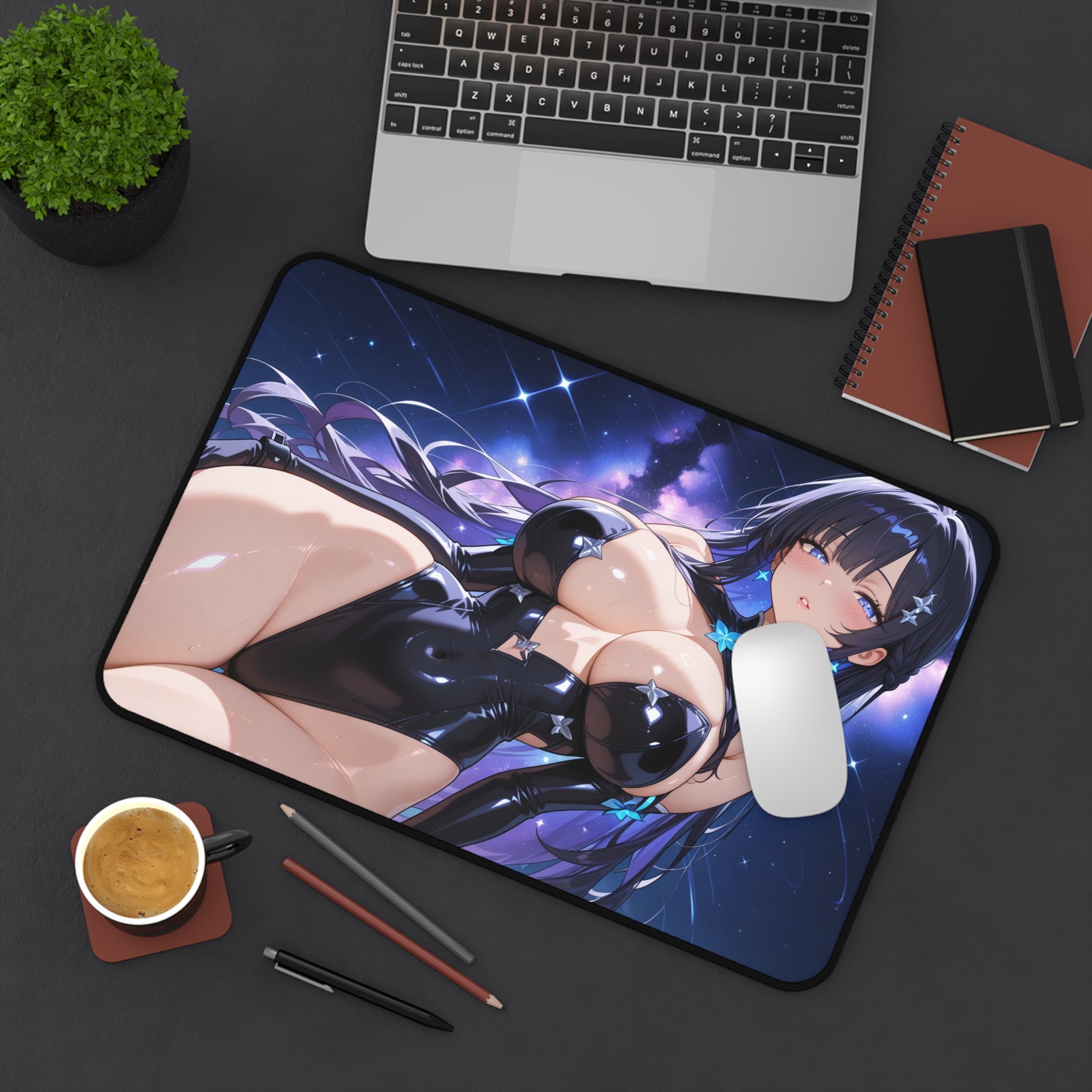 Anime Waifu Desk Mat, Gaming Mouse Pad, Desk Pad Gift for Gamers & Otaku