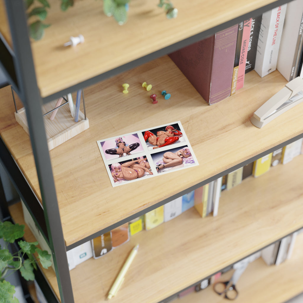 Anime Waifu Sticker Pack, Anime Stickers in White and Transparent Vinyl Decals