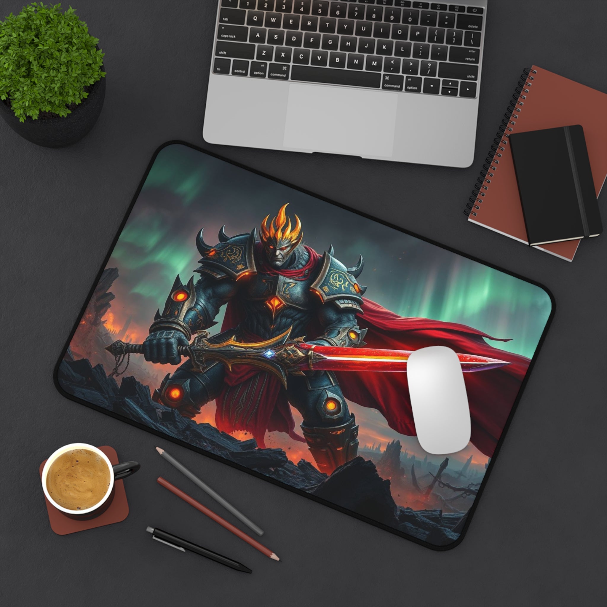 Epic Warrior Ragnarokh Ironveil Desk Mat, Non-Slip Neoprene Gaming & Work Surface