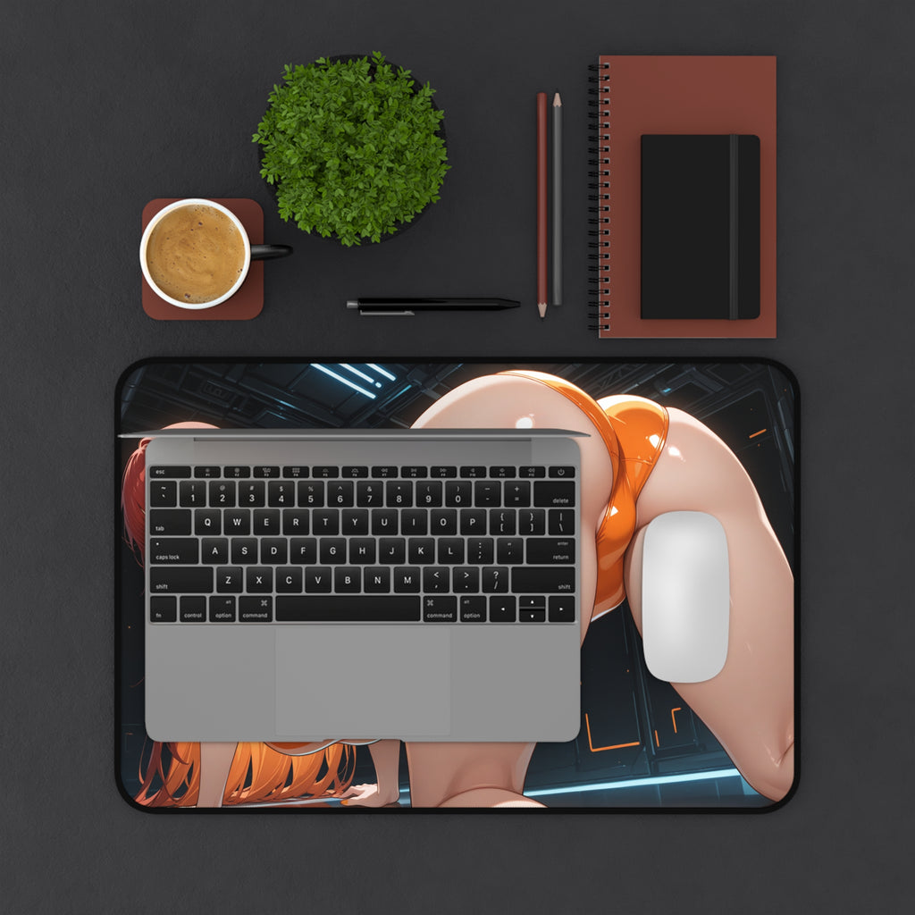 Anime Waifu Desk Mat, Anime Girl Mouse Pad, Desk Pad Gift for Gamers & Otaku