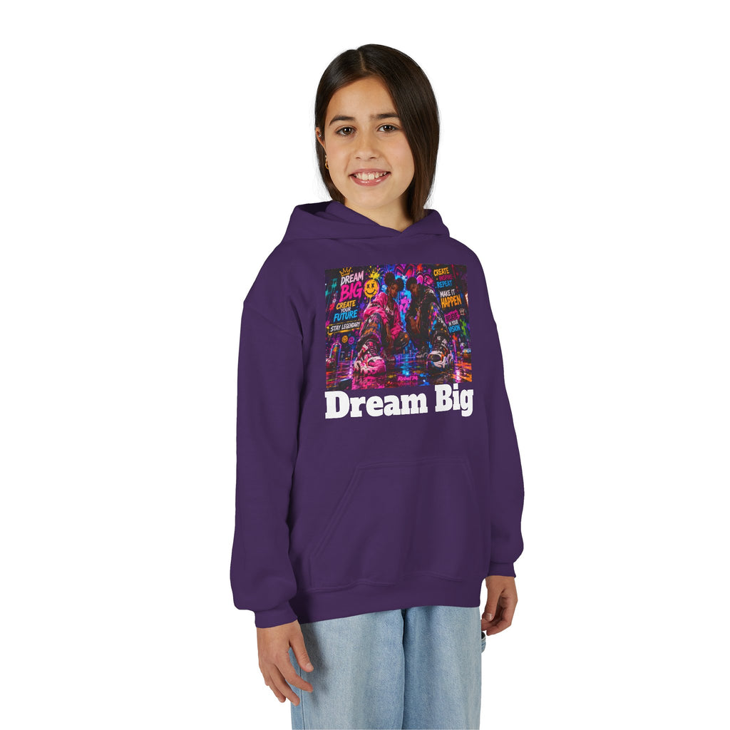 Dream Big Youth Hoodie — Colorful Inspirational Graphic Sweatshirt
