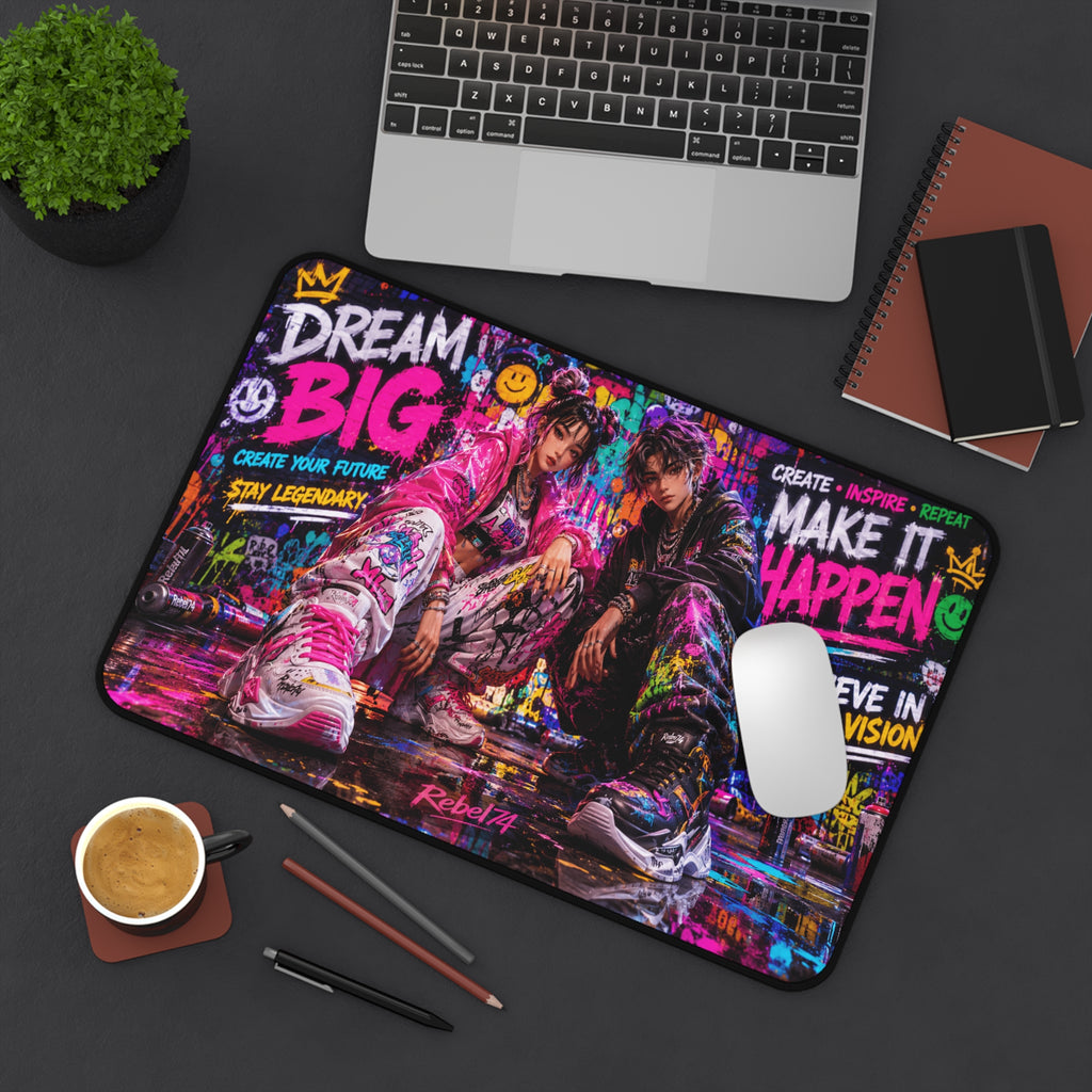 Dream Big Desk Mat — Motivational Urban Mousepad