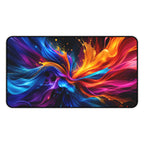 Abstract Color Splash Desk Mat — Vibrant Gaming & Office Mouse Pad