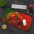 Cristiano Ronaldo Desk Mat, CR7 Mouse Pad, Non-Slip Surface for Work & Gaming