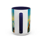 Messi Ceramic Mug , Vibrant Ceramic Coffee Cup with Colorful Interior