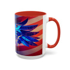 Patriotic Eagle & Flag Coffee Mug, American Coffee Tea Cup, American Kitchen Decor