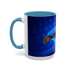 Patriotic Eagle & Flag Coffee Mug, American Coffee Tea Cup, American Kitchen Decor