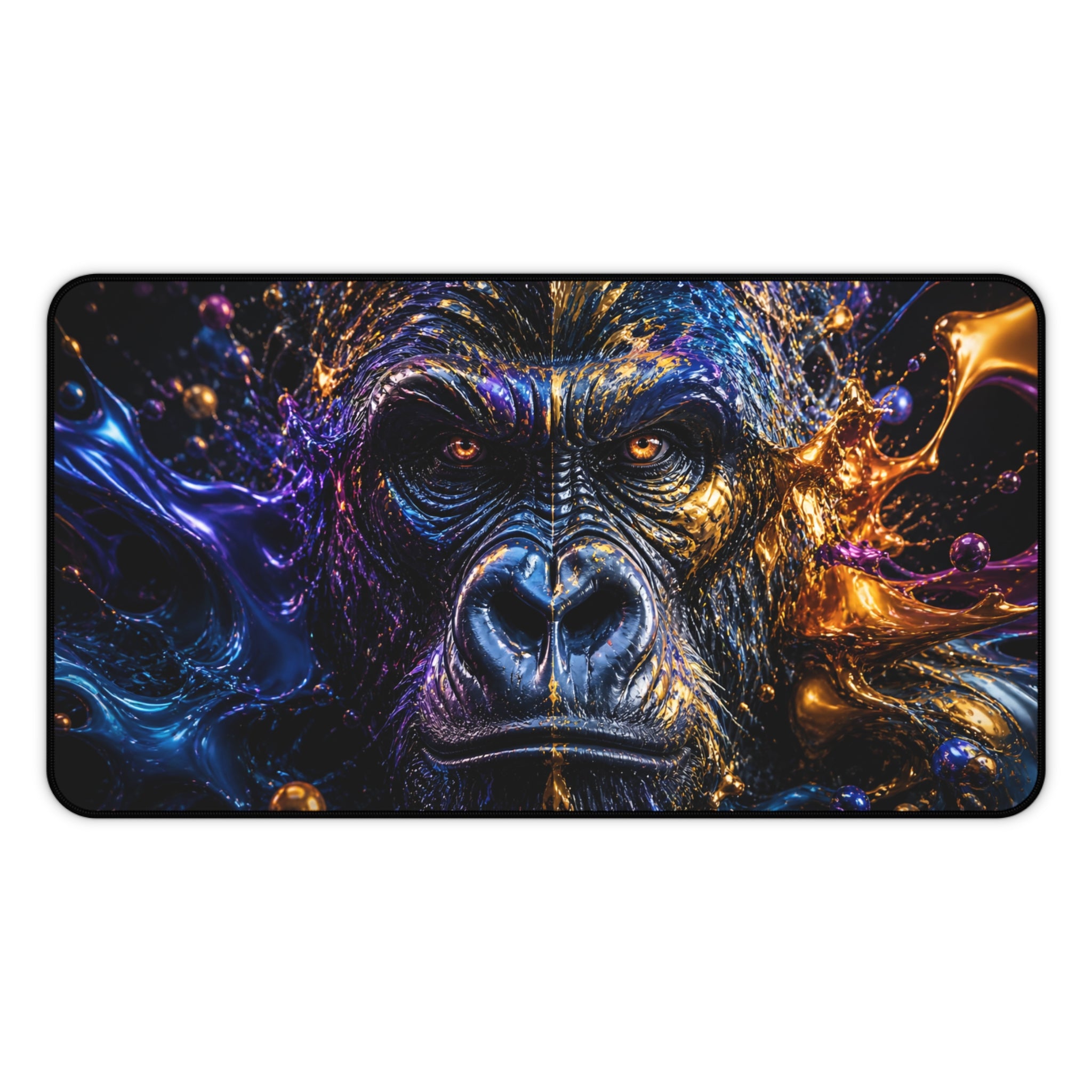 Gorilla Nebula Desk Mat — Cosmic Ape Gaming Mouse Pad