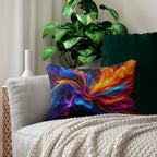 Abstract Color Burst Lumbar Pillow