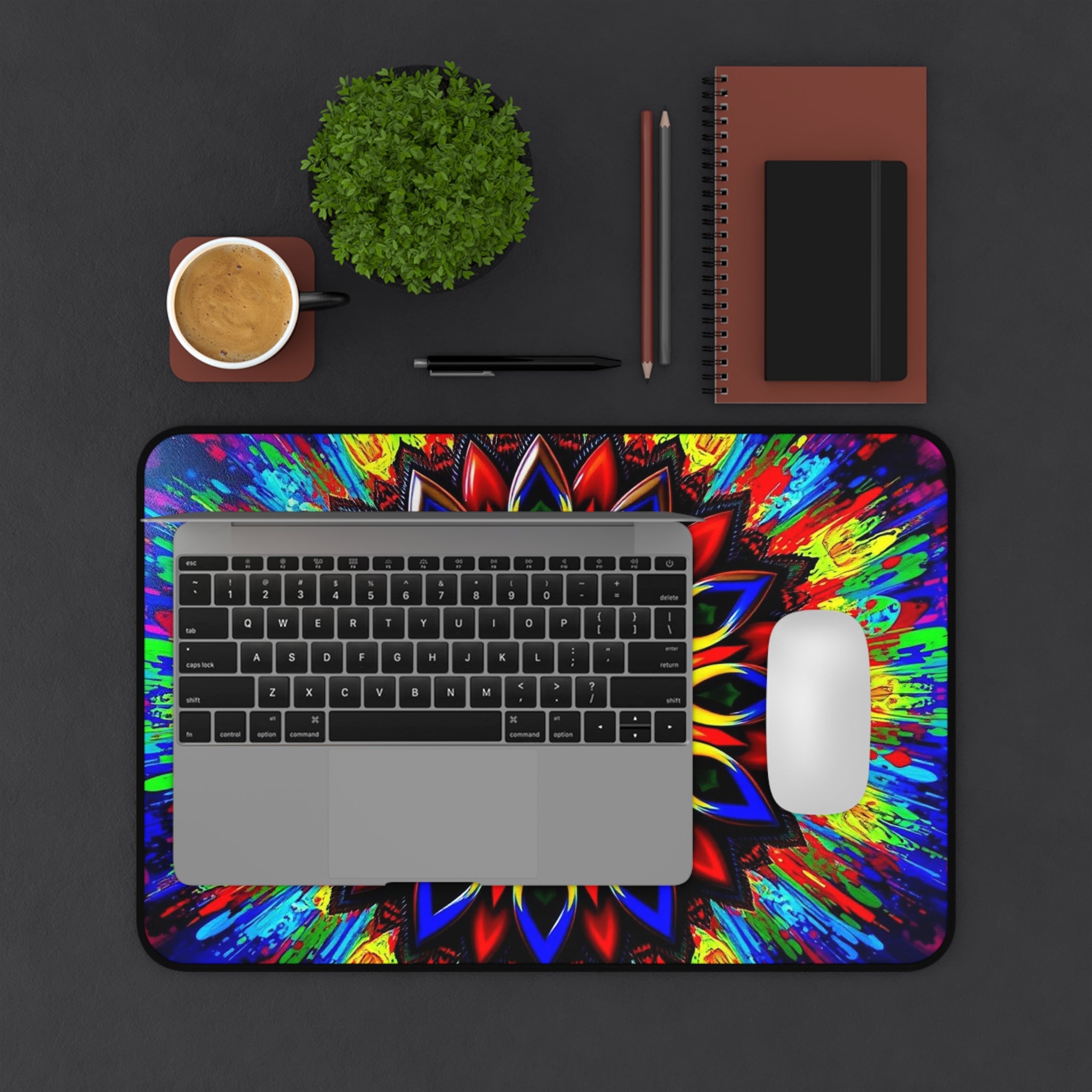 Cute Mandala Desk Mat, Premium Mouse Pad with Vibrant Colors