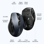 UGREEN Wireless Bluetooth Ergonomic Mouse 4000 DPI