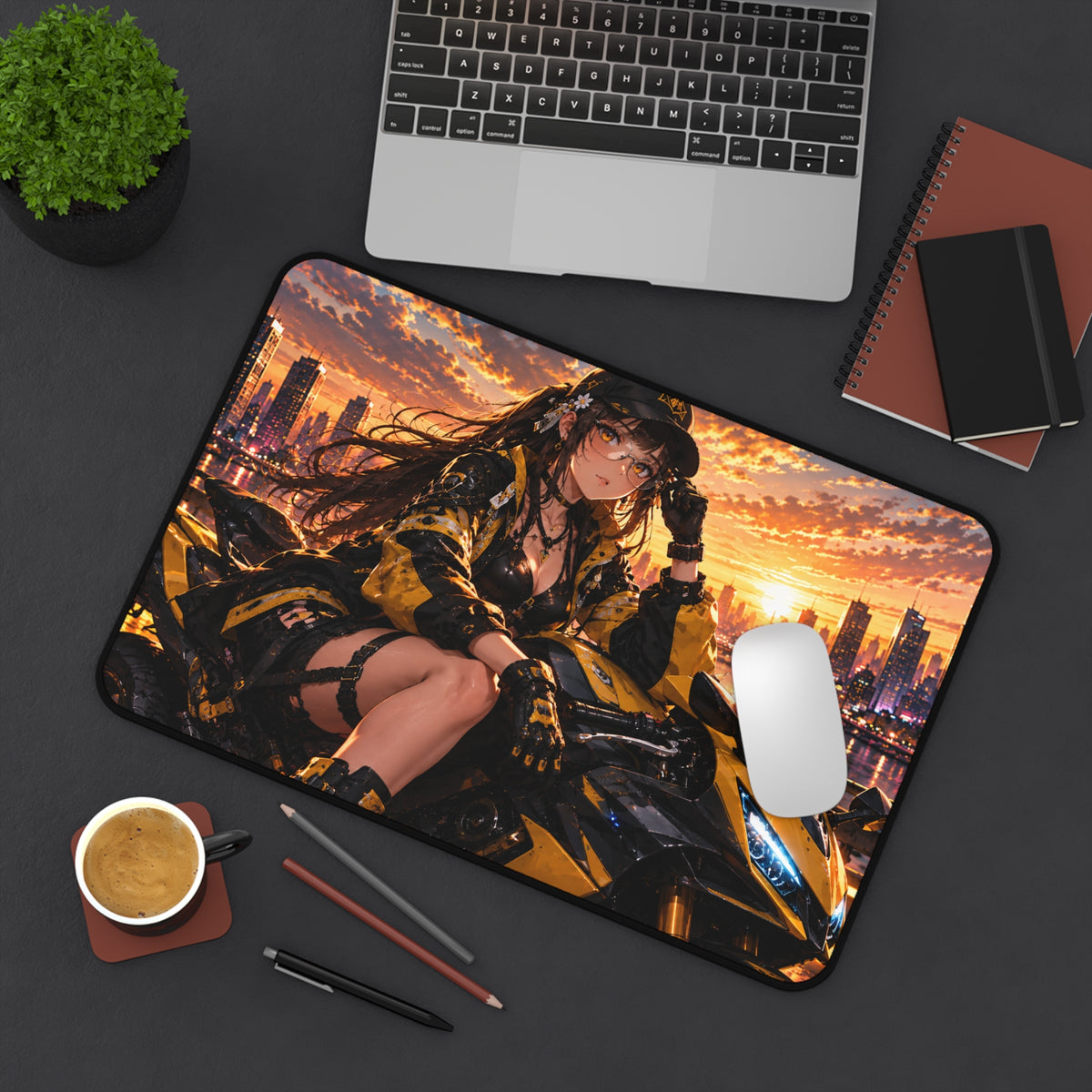 Anime Girl Gaming Desk Mat & Mouse Pad