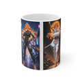 Mug with superhero design on a white background