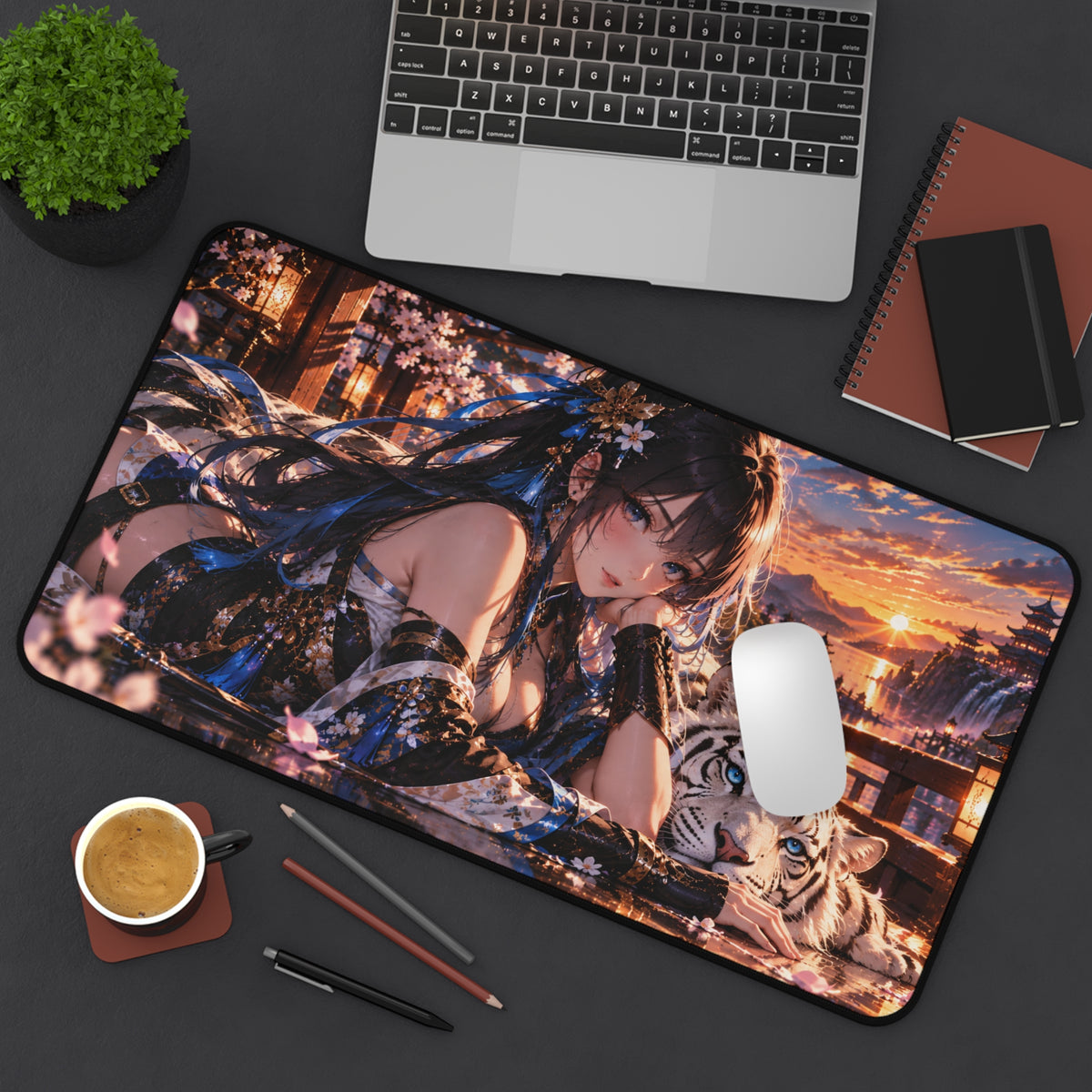 Anime Waifu Character Desk Mat & Mouse Pad
