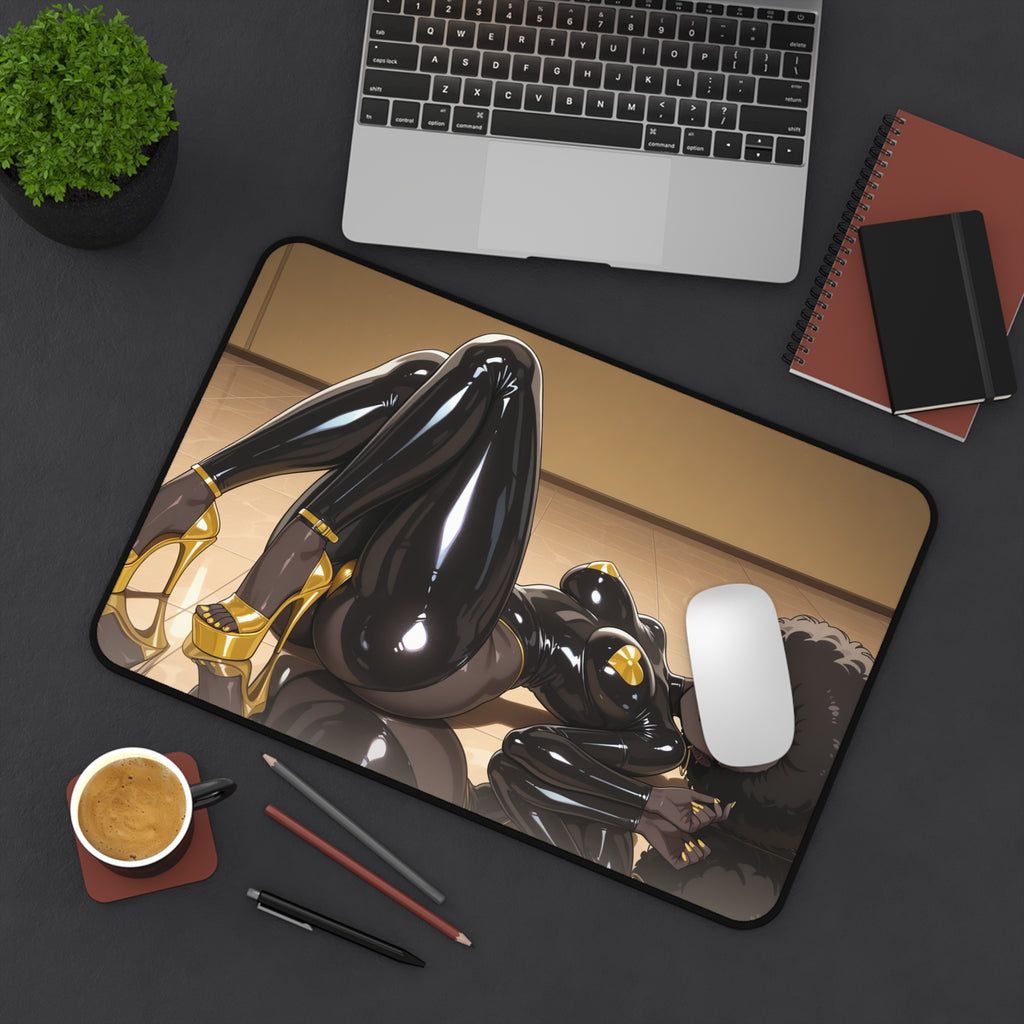 Anime Waifu Desk Mat Gaming Mouse Pad, Non-Slip Neoprene Desk Pad Gift for Gamers & Otaku Fans